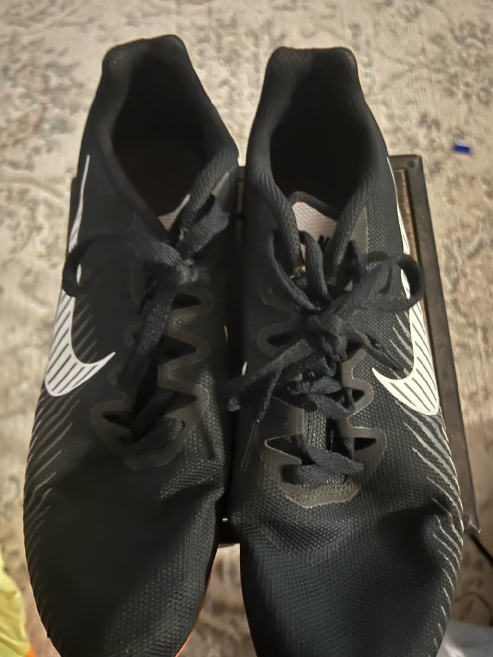 Nike Black Athletic Shoes with White Swoosh